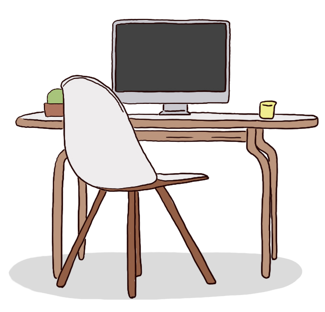 机のイラスト
